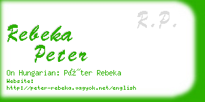 rebeka peter business card